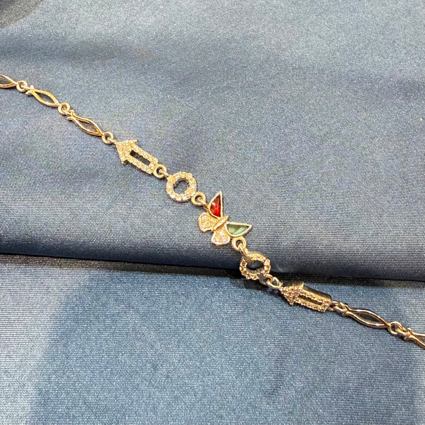 925 Butterfly Charm Ladies Silver Bracelet