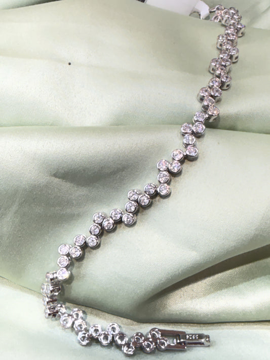 925 Studded SILVER LADIES BRACELET