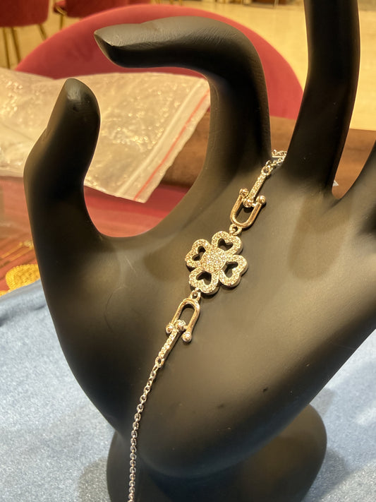 925 Clover Silver Ladies Bracelet